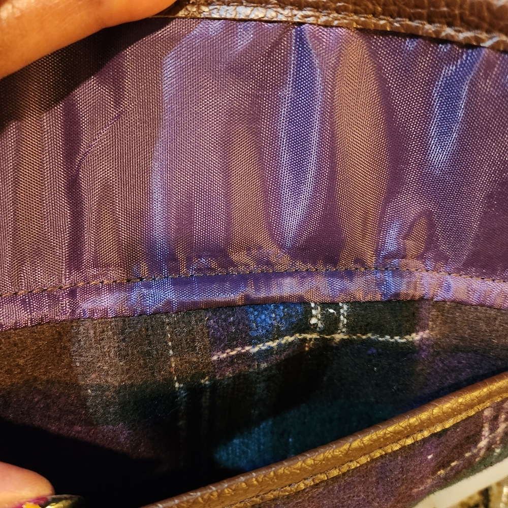 CYNTHIA ROWLEY Purple Plaid Dufflebag/Weekend bag - Picture 5 of 10